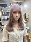 ピンクラベンダー　レイヤーカット