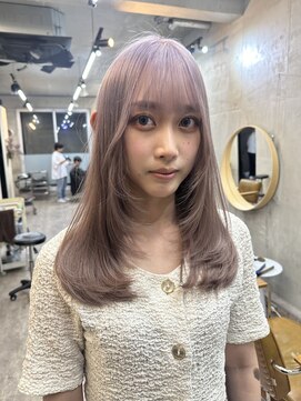 ソルトウォーター(SALT WATER) ピンクラベンダー　レイヤーカット