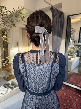 ヘアーアイスカルテット(HAIR ICI QUARTET) 結婚式お呼ばれヘアセット◎大人上品な艶感アップ