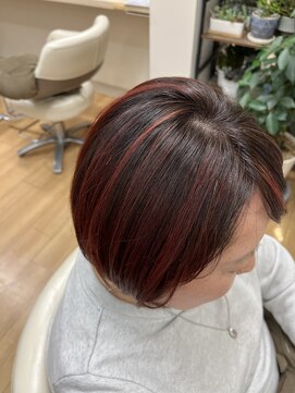 アメイジングヘアー 中沢店(AMAZING HAIR) ハイライト×ガーネット