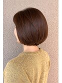 丸みシルエットが美しい大人ショートボブ
