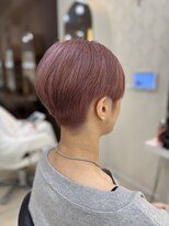 フレア(FLAiR) 20代30代刈り上げ女子ヘアブリーチピンクベージュカラースタイル