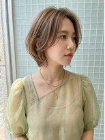 オックスクリエーション OX CREATION 桃山&nbsp;エアリーシースルーショート/ベージュカラー/ショートヘア