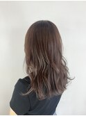 ブラウンカラー/セミロングスタイル/20代30代40代