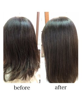 ナチュラルエフ(natural f) 髪質改善　ドクター修復・酸性ストレート＋カット20代30代40代