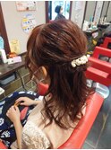 ヘアセット×ハーフアップ ドレスヘア