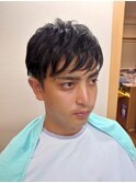 束感マッシュ ショート ツーブロック フェード ビジネススタイル