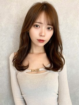 ルームバイシー 新宿(Loom. by Sea) 韓国風前髪/シルキーベージュ/グレージュカラー/斜めバング