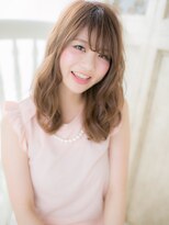 クオーレ ヘア アンジュ 水戸店(CUORE HAIR ange)&nbsp;水戸/イルミナカラー/インナーグレージュ/前髪//ピンクベージュc