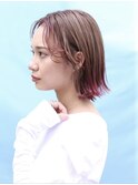 【ステップボーンカット】耳かけボブ/インナーカラー