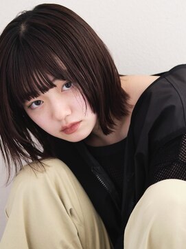 ミンクス渋谷スマートサロン(MINX shibuya smart salon) エアリーロング 美髪 ピンクブラウン 切りっぱなしボブ