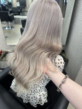 ペレ 栄店(PELE) デザインカラー/レイヤーカット/ウェットヘア/オリーブベージュ