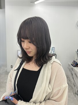 ブラウン(Brown) #haru 色落ち最強!ラベンダーグレーカラー