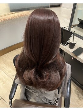 ユーフォリア 銀座本店(Euphoria) 【Mako】ピンクブラウン ブリーチなし モテ髪 モテヘア