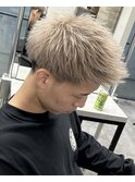 ハイトーンジェットモヒカンパーマ/刈り上げ/眉毛/ツイスト