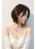 【olino】レイヤーボブ 20代30代 【ダークグレー】