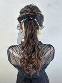 ロングおくれ毛前髪カットくびれヘア_ba533601
