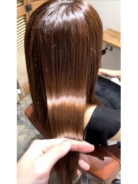 リジェール 鶴舞店 髪質改善×オレンジブラウン