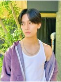 【ナチュラルセンターパート×黒髪マッシュ】王道韓国風メンズ