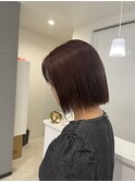 ミニボブ×ピンクアッシュ