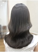 レイヤーカットラベンダーアッシュカラーケアカラー韓国ヘア