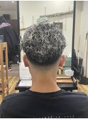 ホワイトメッシュほど極道パーマ