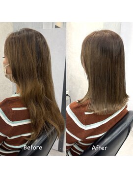 ヘアサロン ドットプラス 町田店(dot. plus) ミディアムボブ×くすみベージュ【フジタアヤコ】