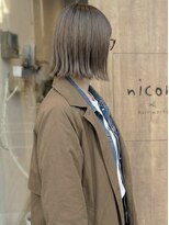 ニコリヘアワークス(nicori hair works)&nbsp;ボブ×外ハネ×マロンベージュ3