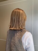 リノア 鵠沼海岸(LINOA)&nbsp;透明感ハイトーンベージュ×ボブ