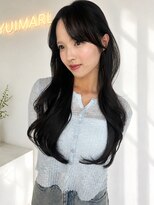 ユイマァル 倉敷(YUIMARL)&nbsp;倉敷レイヤーカット20代30代ダークオリーブカラー顔周りカット