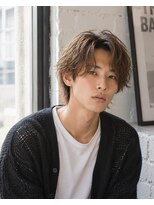 MEN's Baguz MEN'Sカット/ MEN'Sパーマ/ MEN'Sカラー 韓国ミディアムレイヤー×ニュアンスパーマ束感センターパート