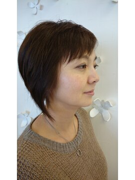 ヘアヌーダ ショートボブ、髪質改善、白髪ぼかし、キッズカット、カット