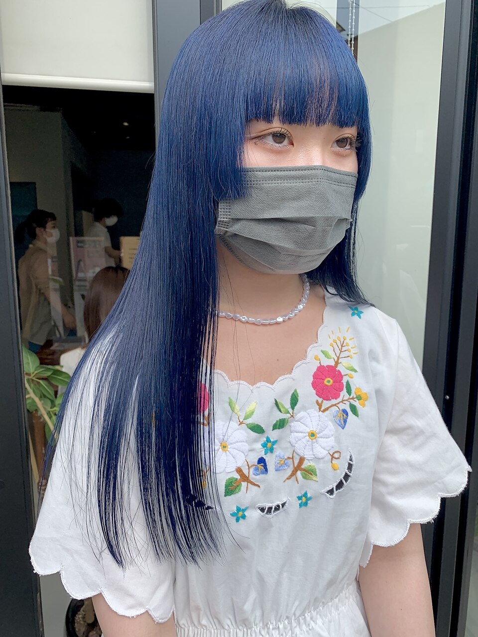 ブルーブラック ブルー 姫カット スーパーロング 担当城倉：L124697044