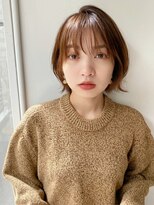 ハニーシブヤ(HONEY shibuya)&nbsp;【HONEY渋谷】外はねショートボブ×テディベアベージュ