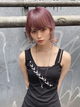 リアイス(Re:ICE) ミニウルフ/くすみブルー/流れるレイヤー/インナーハイライト