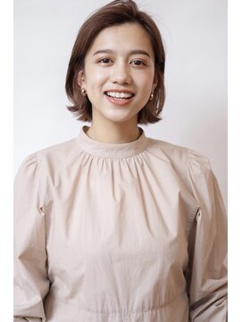 ビュートリアム265(BEAUTRIUM 265) 小顔ボブ/外ハネ/前髪なし/ボブ/暖色カラー