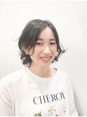 【松戸 藤原】黒髪　ボブパーマ