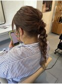 ヘアアレンジ　癖毛多毛ヘアアレンジ　ヘアセット