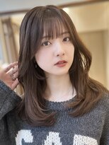 ジョエミバイアンアミ(joemi by Un ami)&nbsp;★くびレイヤーエモージュ小顔レイヤーロンググレーベージュ