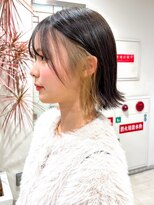 オルガン(Organ) 切りっぱなしボブとインナーカラー