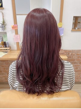 ロア(Roa) ブリーチなしWカラー＊チェリーレッド＊