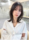 韓国ヘアーハッシュカットレイヤーカットグレージュブリーチ無し