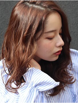 アボヘアー(Abo hair) 20代30代40代メルティーカラー大人可愛いなみなみウェーブロング