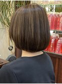 脱白髪染め白髪ぼかしハイライト◎グレージュ【池袋/ボブ】