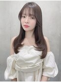 髪質改善縮毛矯正レイヤーカット顔周り前髪韓国ミニウルフ/大宮