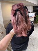 ゆる巻きピンクベージュ