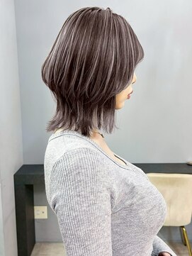 オズ 郡山駅前店(OZ) ケアブリーチベージュで柔らか質感ダブルカラーパープルで透明感