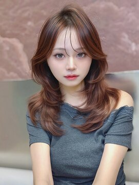 ロンドワン 三宮元町(Lond one) 韓国レイヤーカット/ヨシンモリフェイスレイヤー/艶髪カラー