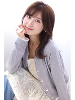 マルシェ(marche)&nbsp;ミディアムレイヤーシースルバング くびれヘアココアベージュ