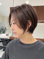 ネイロ バイ ジルブラン 葛西(NeiRo by JIL BLAN) ハイライト白髪ぼかしダブルカラーインナーカラーショートボブ